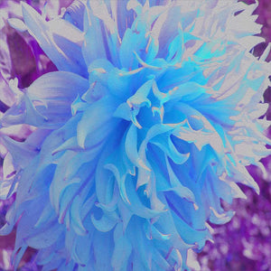 Car Seat Covers - Elegant Blue Decorative Dahlia Flower