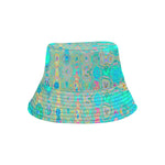 Bucket Hats | Groovy Abstract Retro Rainbow Atomic Waves