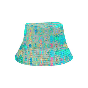 Bucket Hats | Groovy Abstract Retro Rainbow Atomic Waves