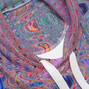 Unisex Hoodie | Abstract Kaleidoscopic Retro Boomerang Waves