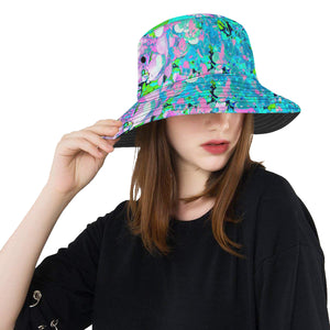 Bucket Hats, Elegant Pink and Blue Limelight Hydrangea