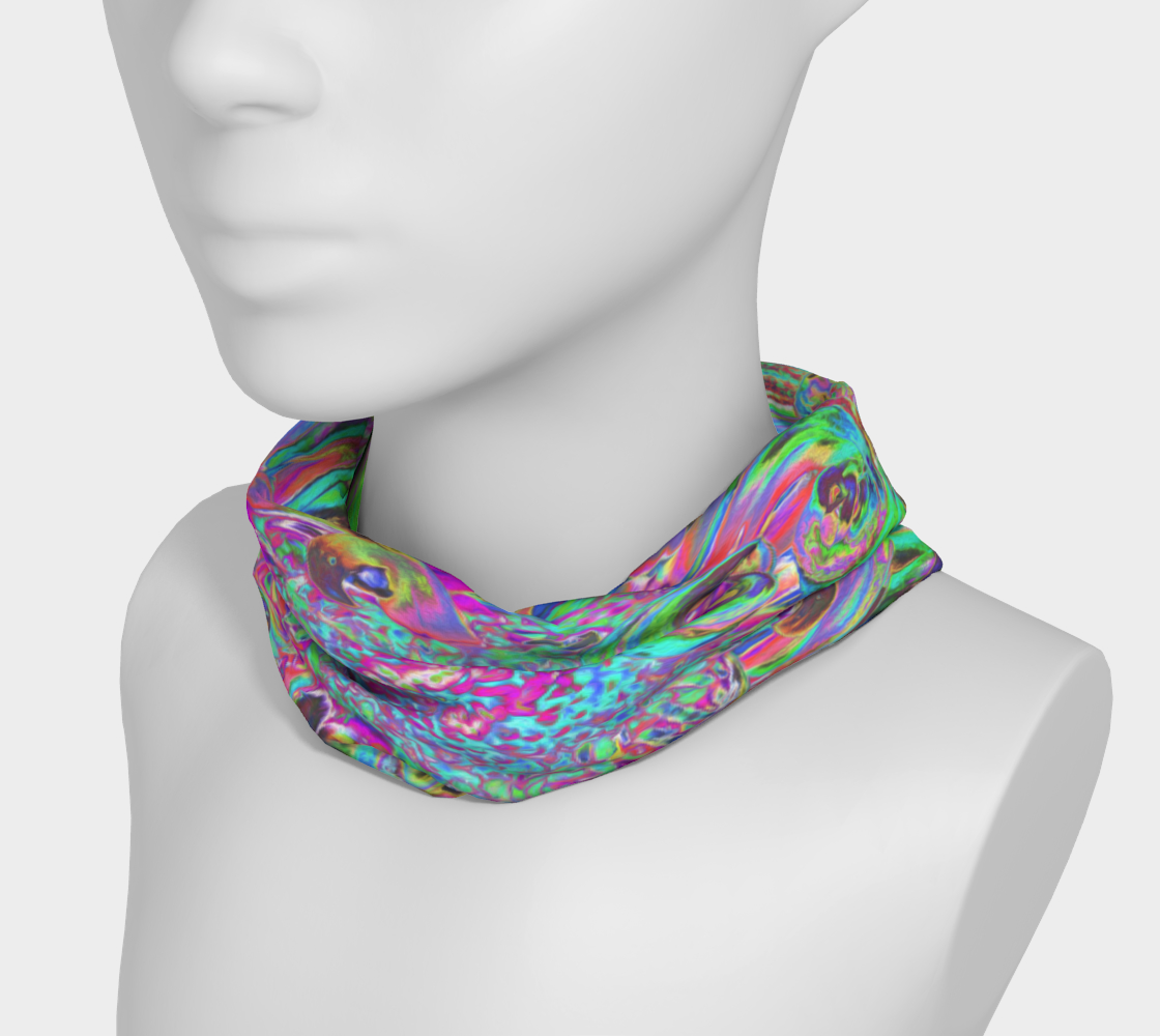 Headbands for Women, Festive Colorful Psychedelic Dahlia Flower Petals