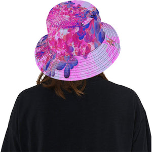 Bucket Hats, Elegant Fuchsia and Dark Blue Limelight Hydrangea