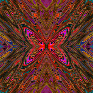 Abstract Trippy Orange and Magenta Butterfly by My Rubio Garden