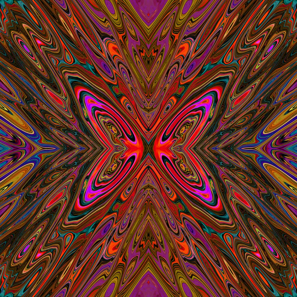 Car Seat Covers, Abstract Trippy Orange and Magenta Butterfly