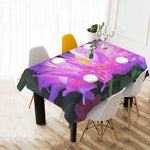 Tablecloths for Rectangle Tables, Stunning Pink and Purple Cactus Dahlia