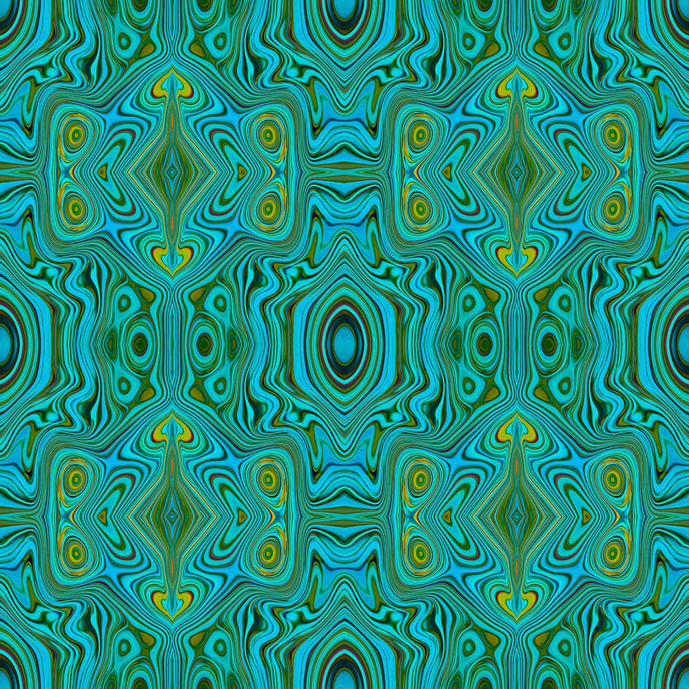 Wrap Skirts, Trippy Retro Turquoise Chartreuse Abstract Pattern