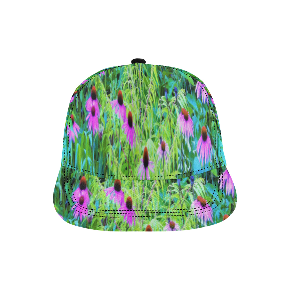 Snapback Hats, Purple Coneflower Garden with Chartreuse Foliage