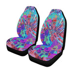 Car Seat Covers, Blooming Abstract Purple and Blue Flower