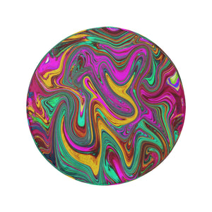 Spare Tire Covers, Marbled Hot Pink and Sea Foam Green Abstract Art - Large