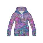 Hoodies for Kids, Abstract Psychedelic Rainbow Colors Foliage Garden