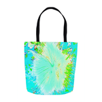 Tote Bags, Psychedelic Aqua and Lime Green Milkweed