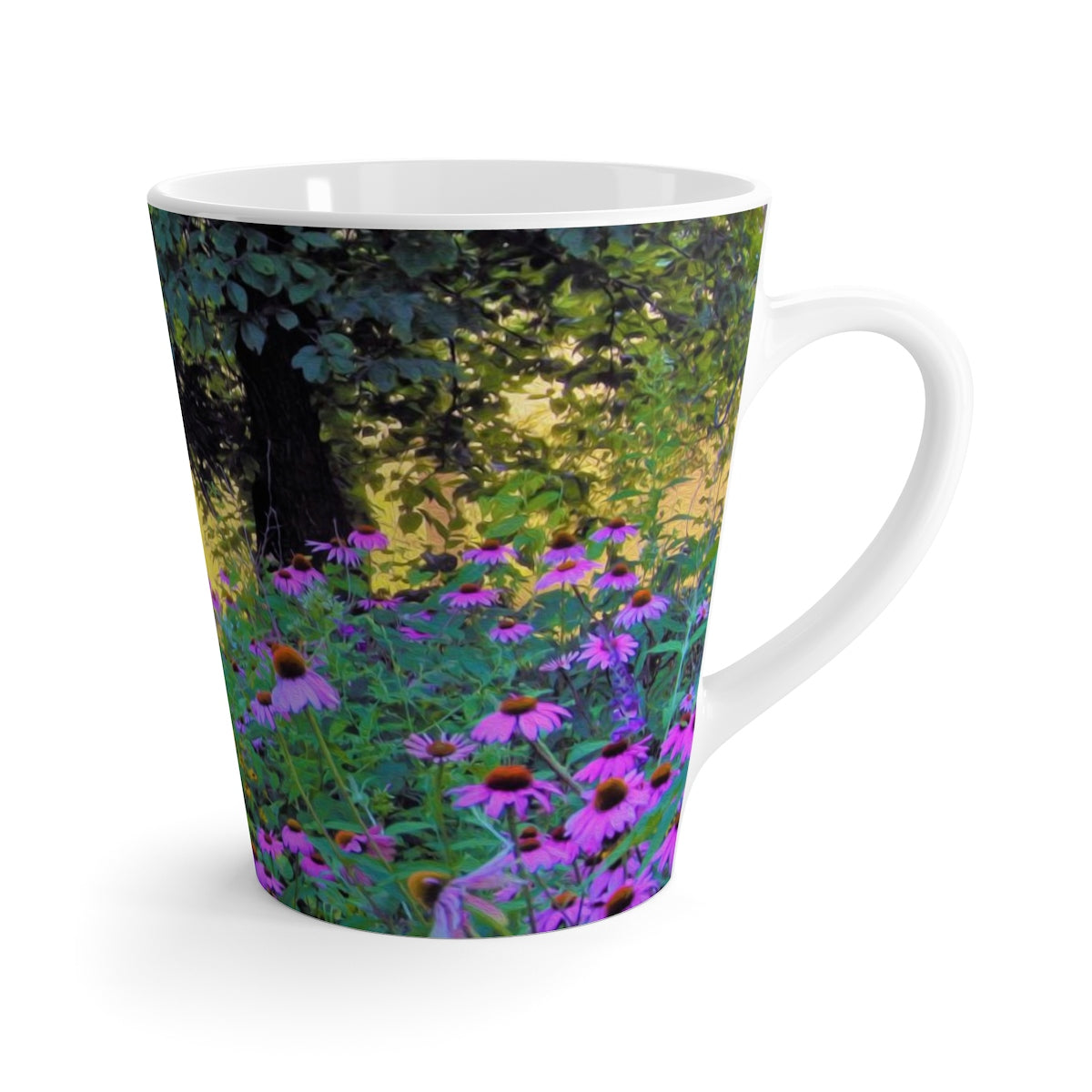 Latte mug, Hazy Morning Sunrise in My Rubio Garden