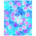 Posters for Room Aesthetic, Blue and Hot Pink Succulent Underwater Sedum