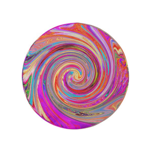 Spare Tire Covers, Colorful Rainbow Swirl Retro Abstract Design - Medium