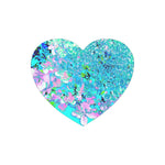Heart Shaped Mousepads, Elegant Pink and Blue Limelight Hydrangea