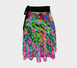 Wrap Skirts for Women, Psychedelic Abstract Groovy Purple Sedum