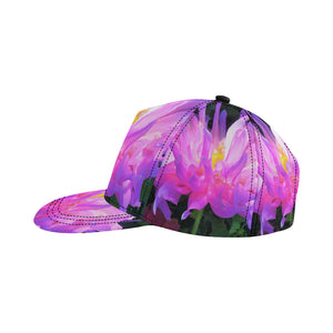 Snapback Hats, Stunning Pink and Purple Cactus Dahlia