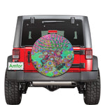 Spare Tire Covers, Psychedelic Abstract Groovy Purple Sedum - Small
