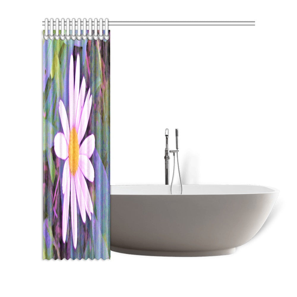 Shower Curtains, Pink Daisy Flower - 72 by 72 Inches