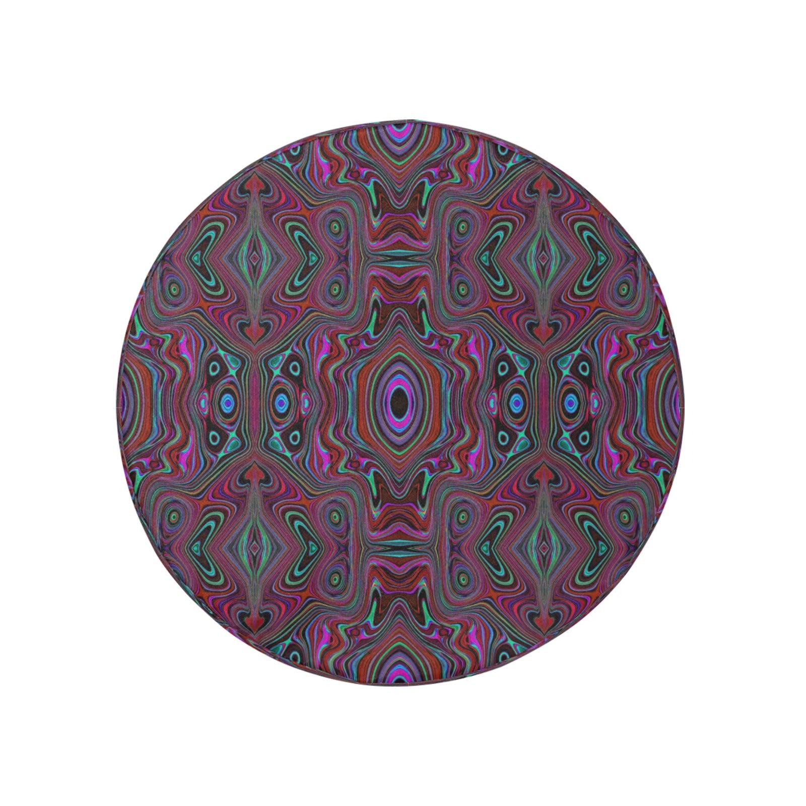 Spare Tire Covers, Trippy Seafoam Green and Magenta Abstract Pattern - Medium