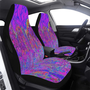 Car Seat Covers, Psychedelic Impressionistic Purple Garden Landscape