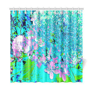 Shower Curtain, Elegant Pink and Blue Limelight Hydrangea