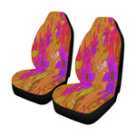 Car Seat Covers, Colorful Ultra-Violet, Magenta and Red Wildflowers
