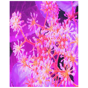 Posters, Cool Abstract Retro Nature in Purple and Coral - Vertical