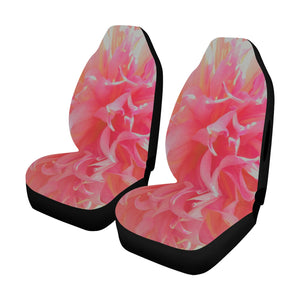 Car Seat Covers, Elegant Coral and Pink Decorative Dahlia