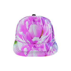 Snapback Hats for Women, Stunning Double Pink Peony Flower Detail