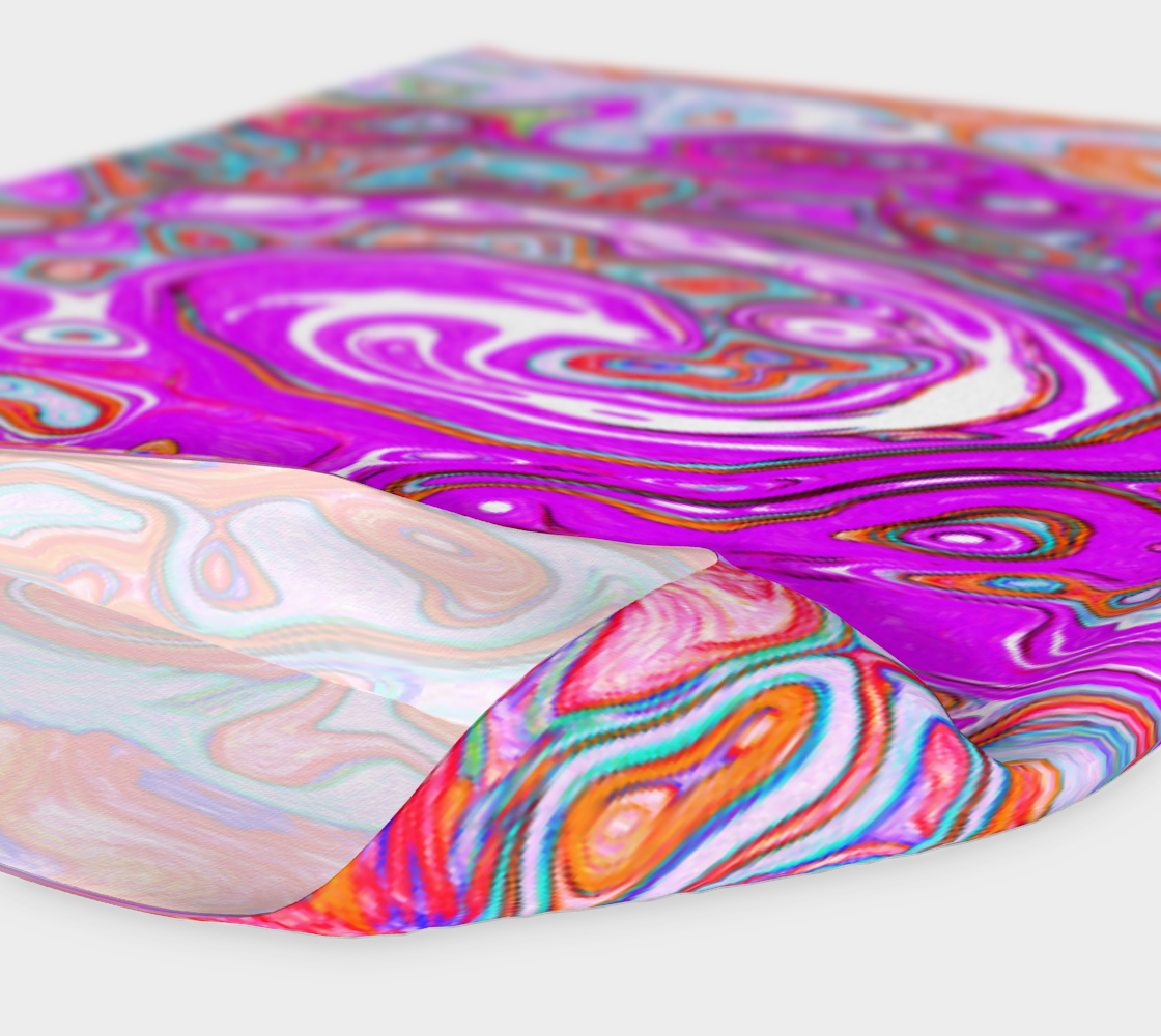 Headband - Purple and Orange Groovy Abstract Retro Liquid Swirl