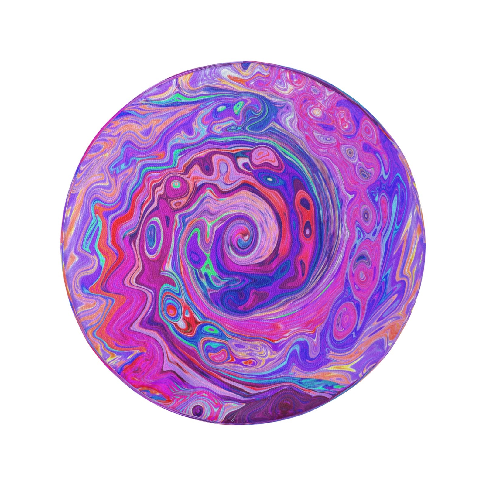 Spare Tire Covers, Retro Purple and Orange Abstract Groovy Swirl - Large