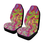 Car Seat Covers, Psychedelic Magenta and Yellow Dahlia Flower