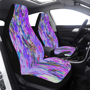 Car Seat Covers, Trippy Purple and Magenta Colorful Wildflowers