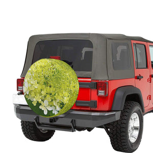 Spare Tire Covers, Elegant Chartreuse Green Limelight Hydrangea - Small