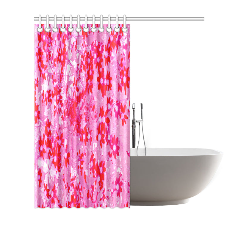 Shower Curtains, Pretty Red Flowers