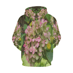 Hoodies for Women, Autumn Hydrangea Bloom with Golden Hosta Leaves