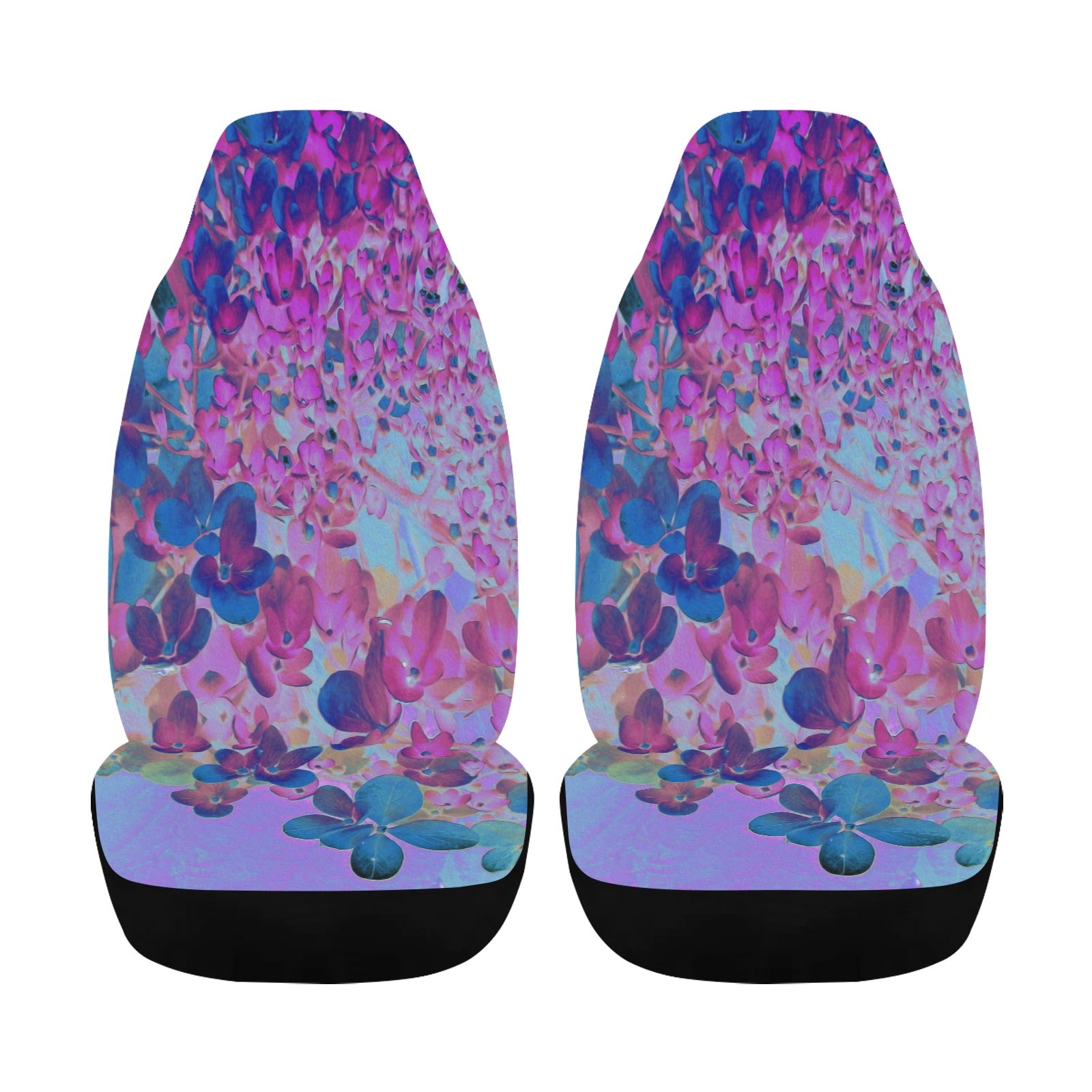 Car Seat Covers, Elegant Dark Blue and Magenta Limelight Hydrangea