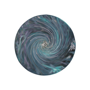 Spare Tire Covers, Cool Abstract Retro Black and Teal Cosmic Swirl - Small