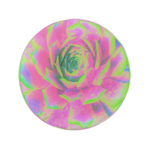 Spare Tire Covers, Lime Green and Pink Succulent Sedum Rosette - Large