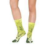 Socks For Women, Elegant Chartreuse Green Limelight Hydrangea