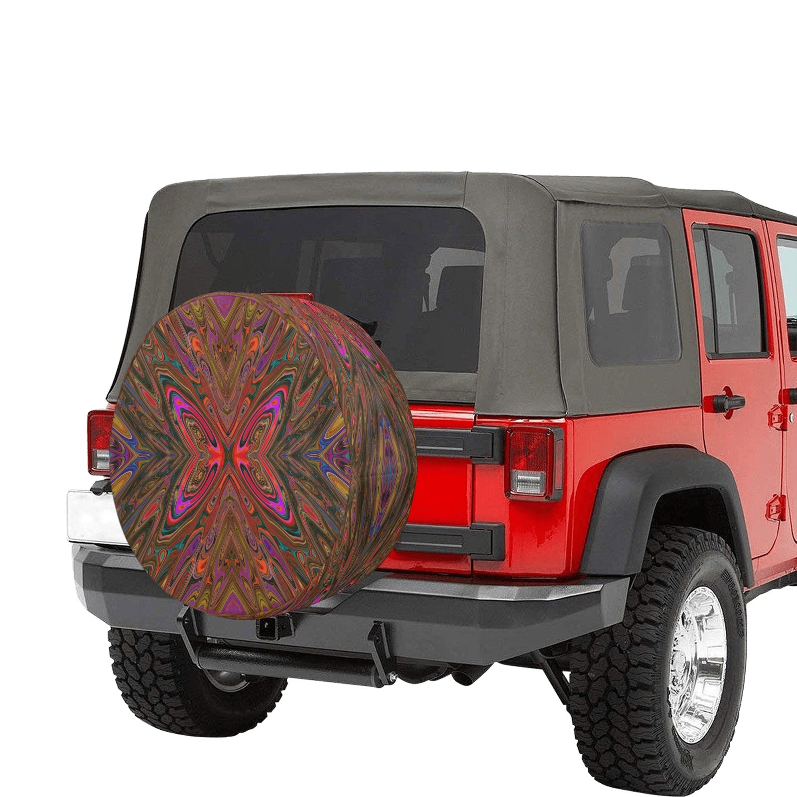 Trippy Butterfly Spare Tire Covers