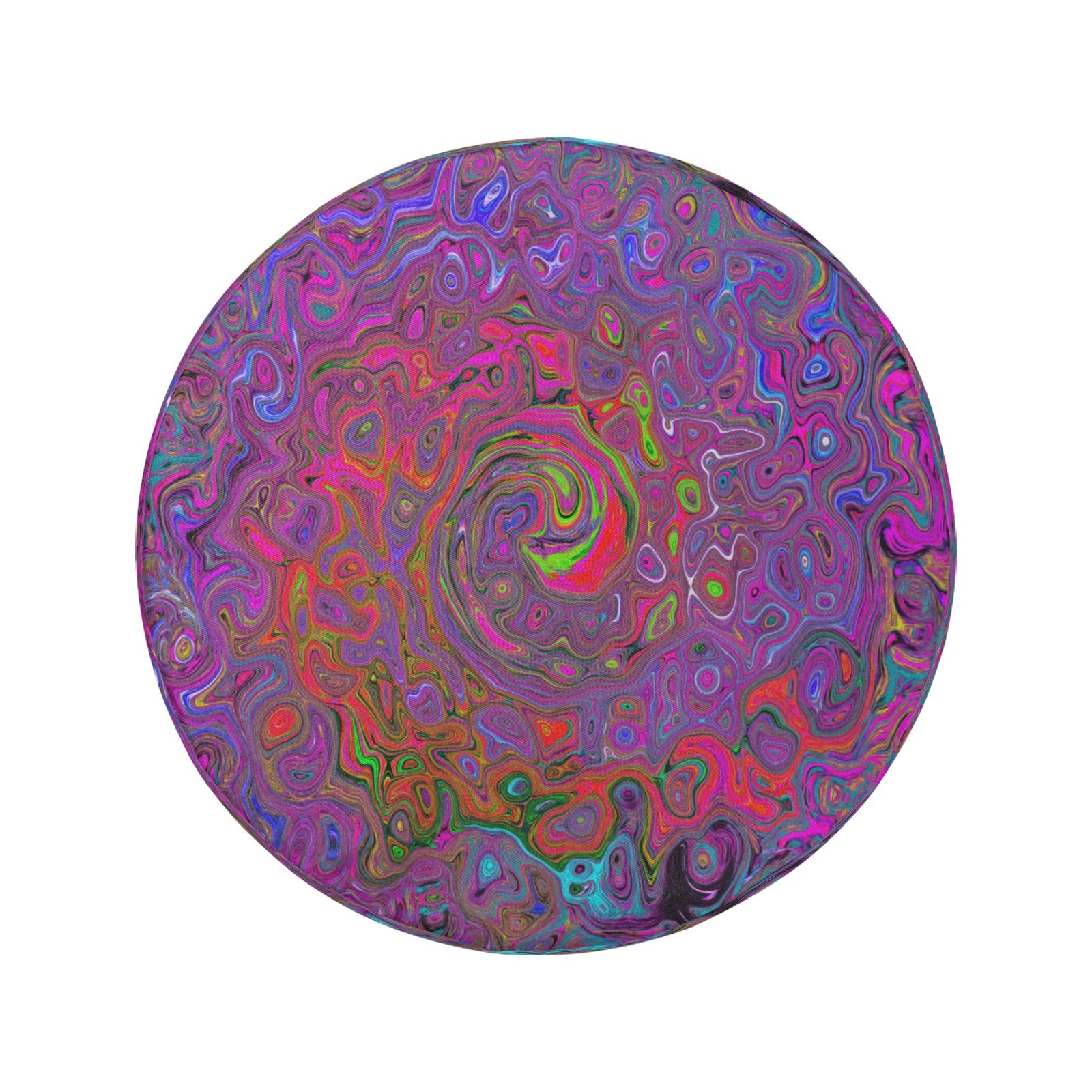 Spare Tire Covers, Psychedelic Groovy Magenta Retro Liquid Swirl - Large
