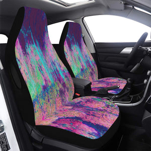 Car Seat Covers, Impressionistic Purple and Hot Pink Garden Landscape