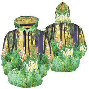 Hoodies for Women, Bright Sunrise with Tree Lilies in My Rubio Garden