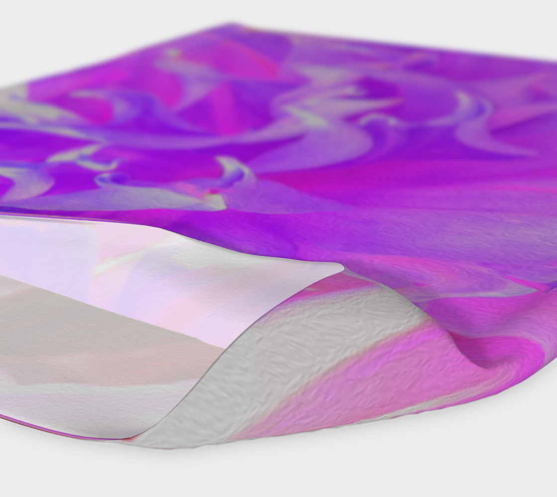 Wide Fabric Headband, Elegant Ultra-Violet Decorative Dahlia Flower, Face Covering
