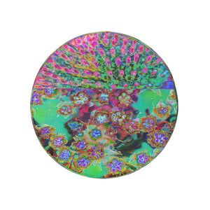 Spare Tire Covers, Psychedelic Abstract Groovy Purple Sedum - Medium