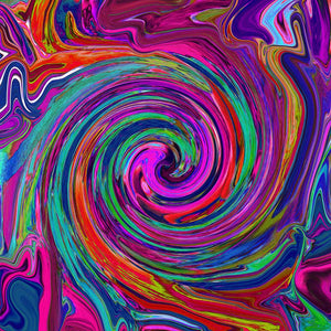 Groovy Abstract Retro Magenta Dark Rainbow Swirl by My Rubio Garden