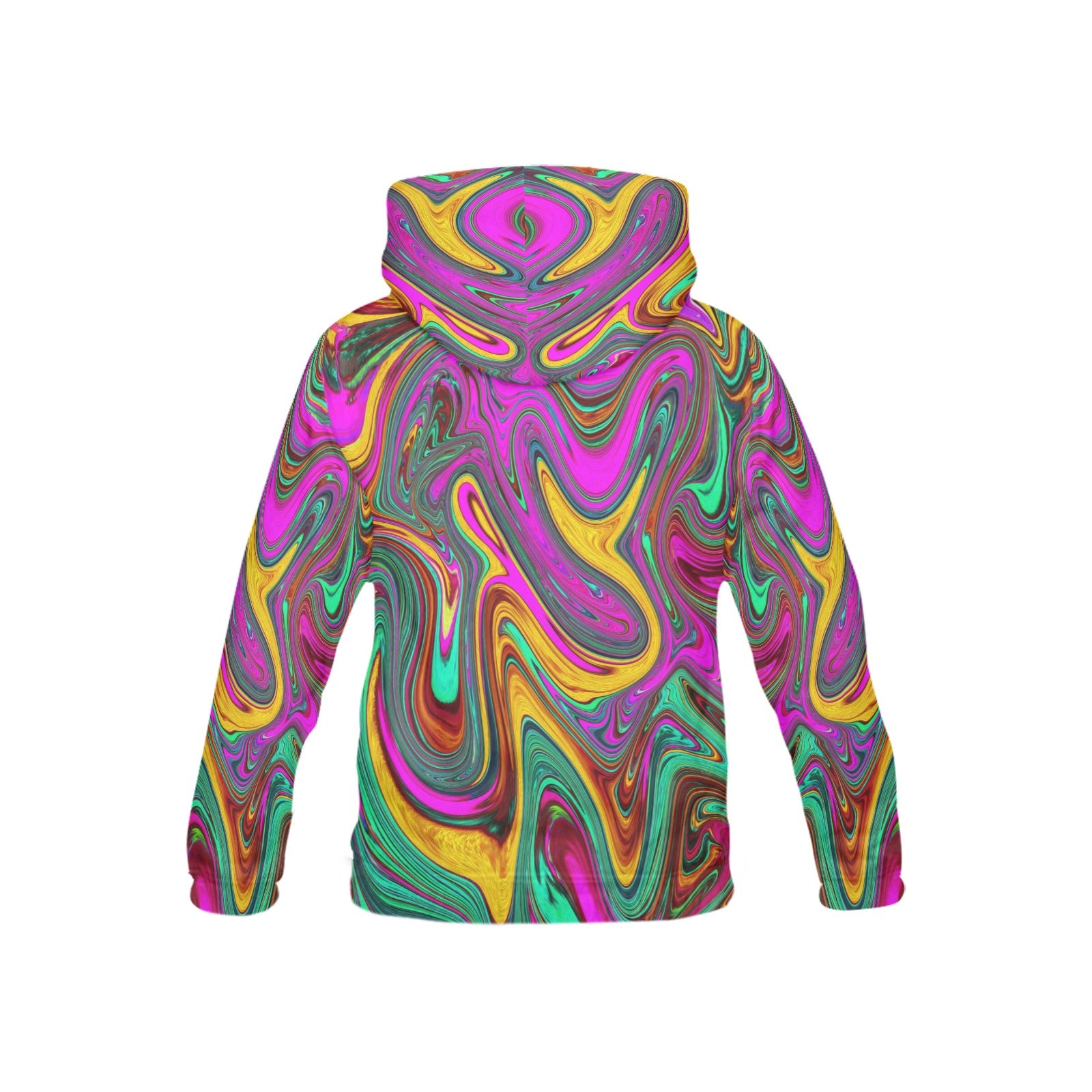 Hoodies for Kids, Marbled Hot Pink and Sea Foam Green Abstract Art
